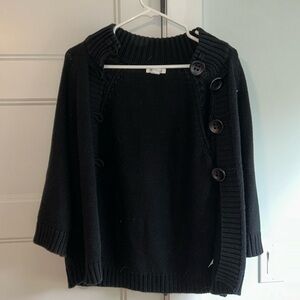 Black chunky-button cardigan